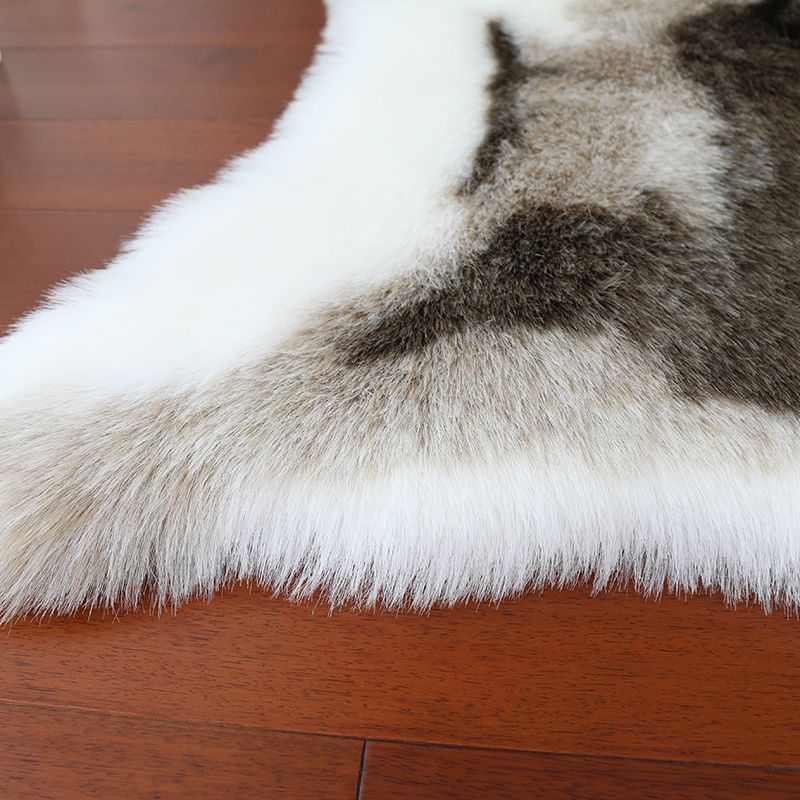 Casual Indoor Rom Rug Brown Animal Carpet Polyester Anti-Split Backing Area Rug