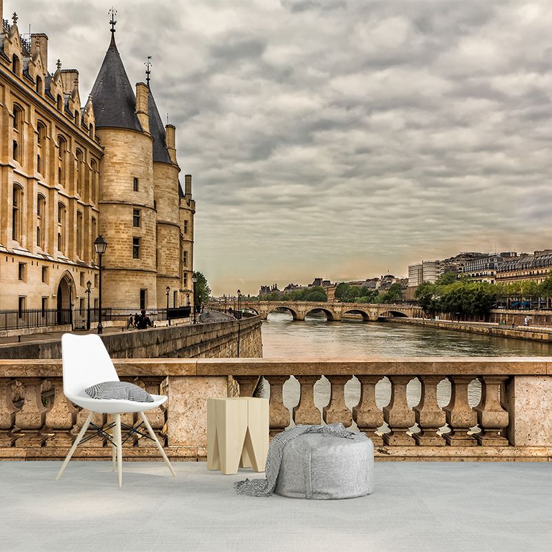 Modern Architecture Mural Decal Custom Made,Waterproofing Wall Decor for Home