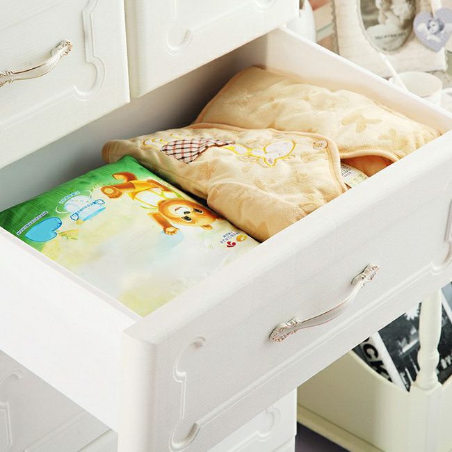 Plastic Storage Cabinet with Legs Modern Wardrobe Closet with Drawer