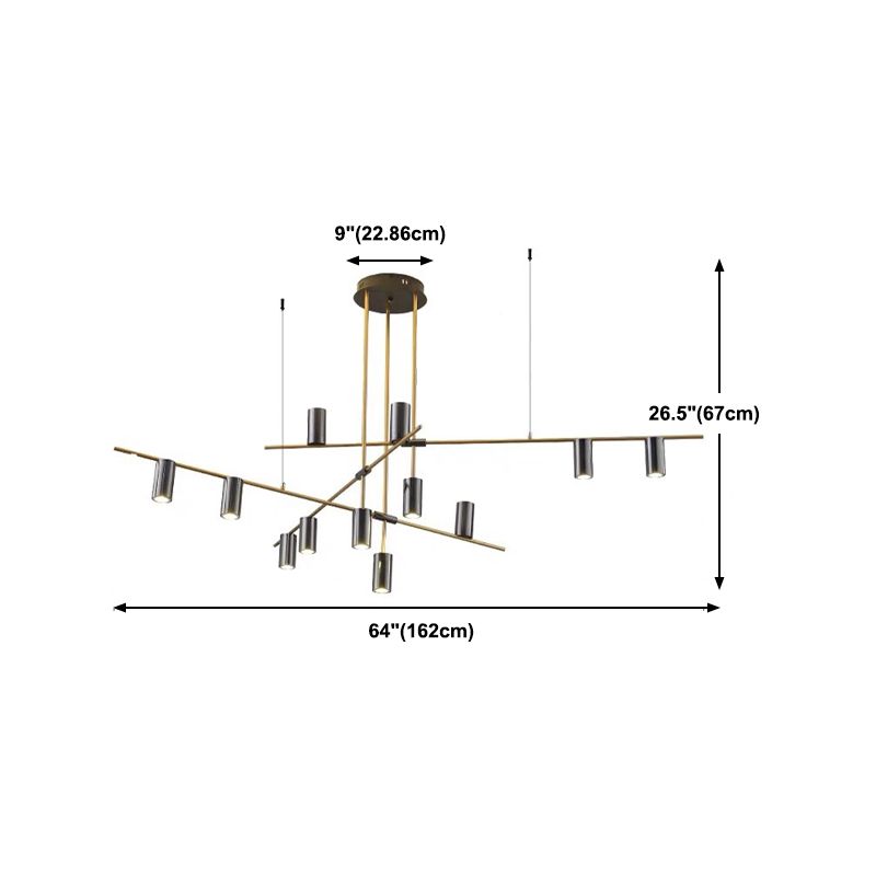 Modern Geometric Island Pendant Lights Metal Multiple-Light Island Pendant Lighting