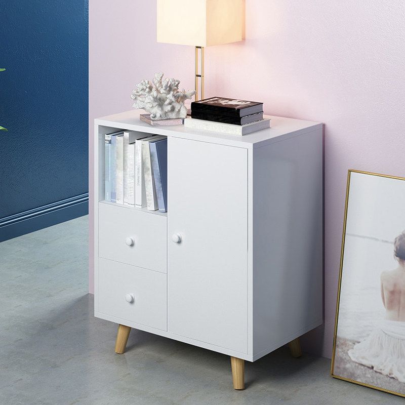 Wooden Accent Cabinet with Drawers Contemporary Side Cabinet
