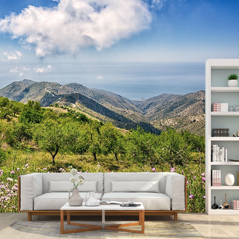 Mountain Scenery Wall Mural Modernism Style Wall Decoration for Sitting Room