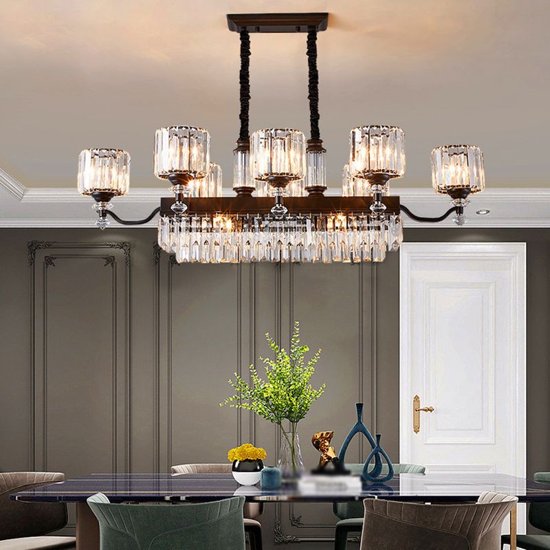 Nordic Style Hanging Lamp Cylinder Shape Island Light Fixture for Dining Room