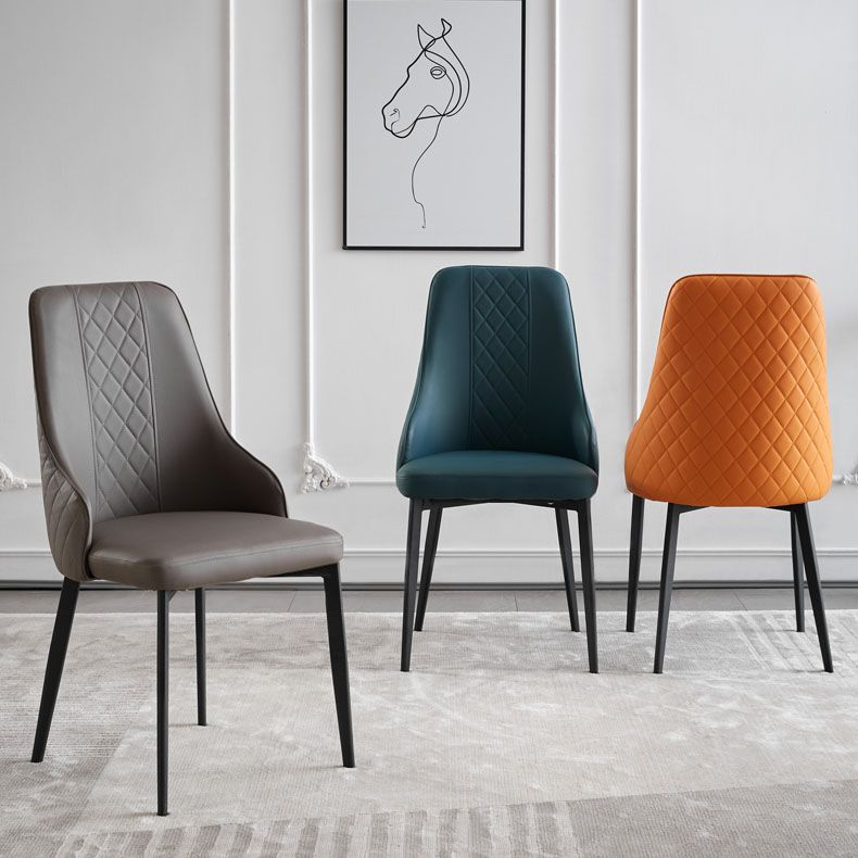 Hedendaagse stijl Parsons Dining zijstoelen gestoffeerde armloze eetkamerstoelen