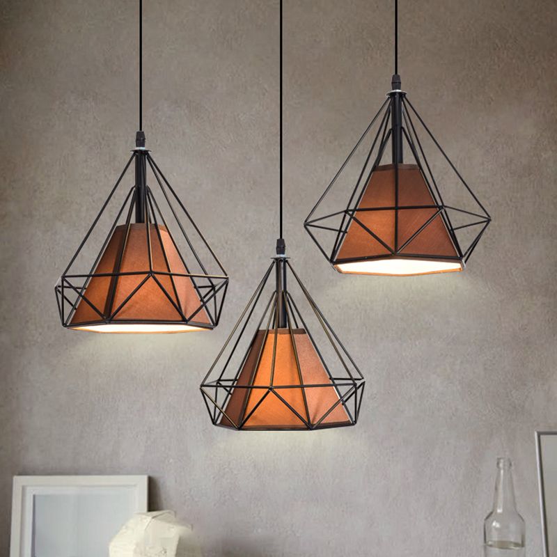 Geometric Shape Metal Island Pendant Lights Industrial Style Island Pendant