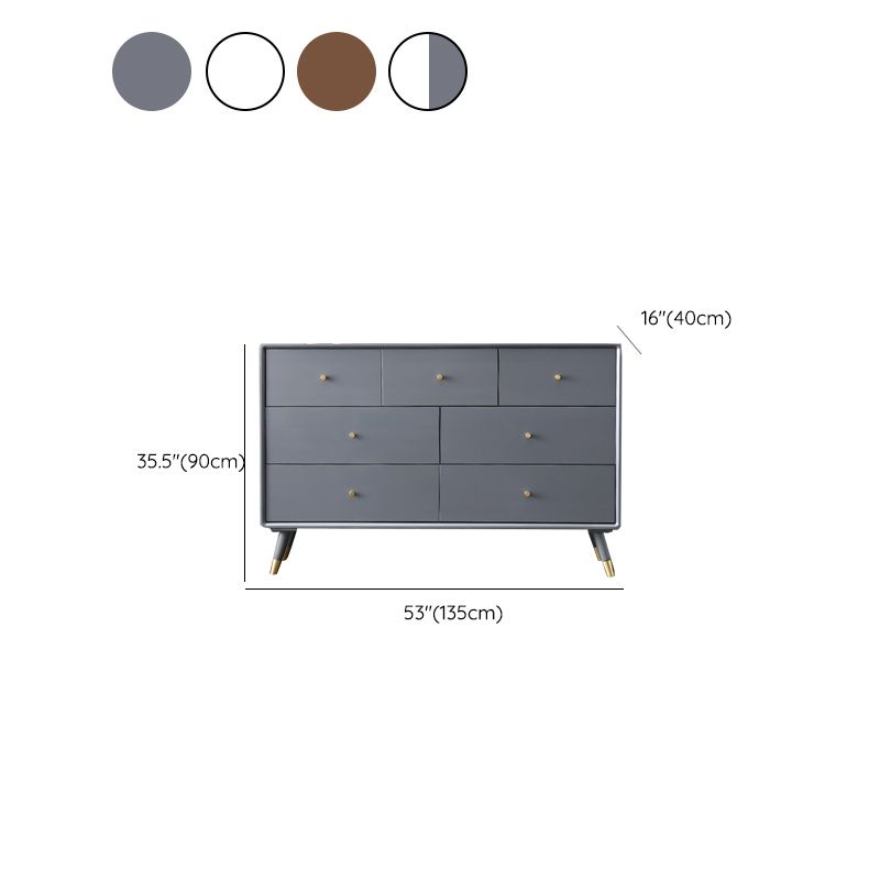 Solid Wood Accent Chest Mid Century Drawers Included Cabinet