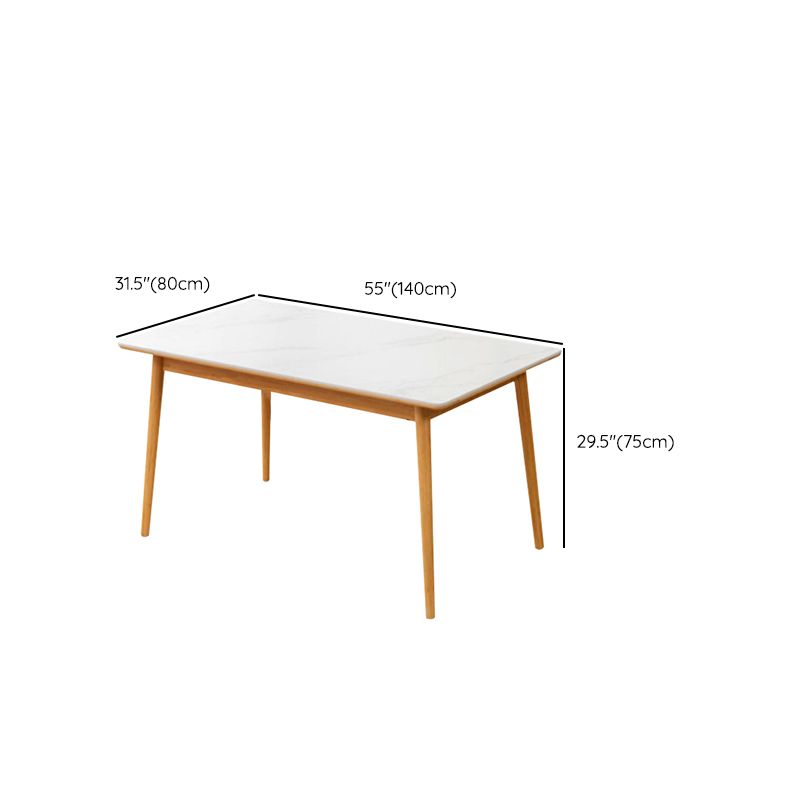 Sintered Stone Dining Table Rectangle Dinner Table for Dining Room