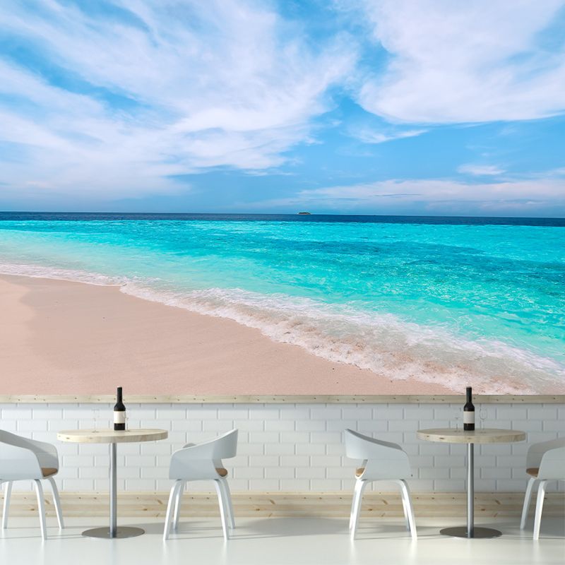 Decorative Photography Mural Wallpaper Sea Beach Indoor Wall Mural