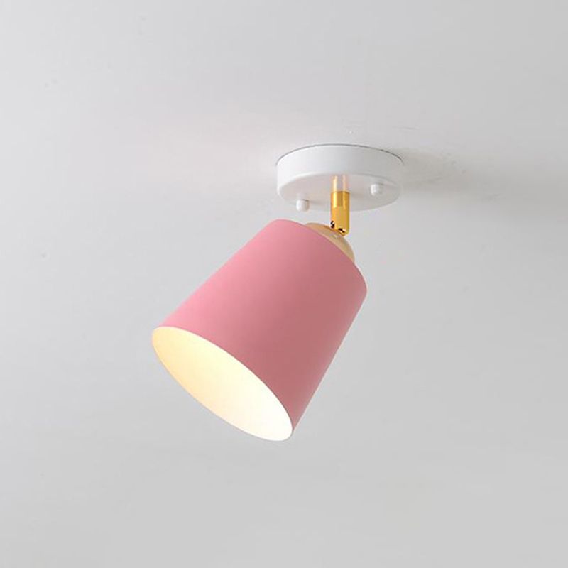 Verjüngter Eingangseingang halb Flush Metallic Single Minimalist Spush Deckenleuchte