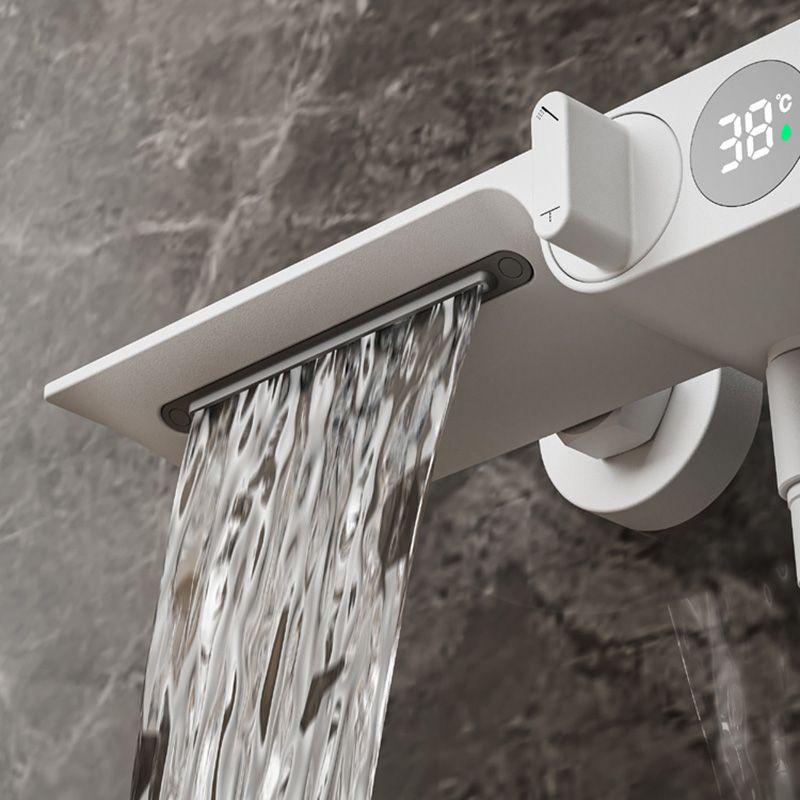 Modern Wall Mounted Faucet 2-Handle and 2-Hole Bath Faucet Trim