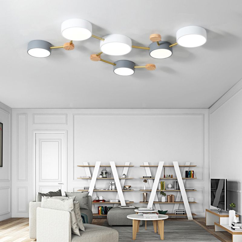 Nordic LED Flush Mount Big Dipper Shaped Bedroom Ceiling Light