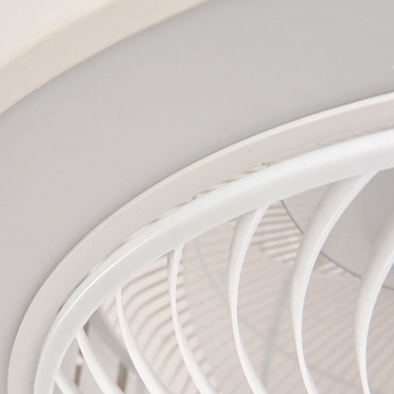 Macaron Flush Mount Deckenventilator Runde LED -LED -Halbflush -Licht mit Acrylschatten