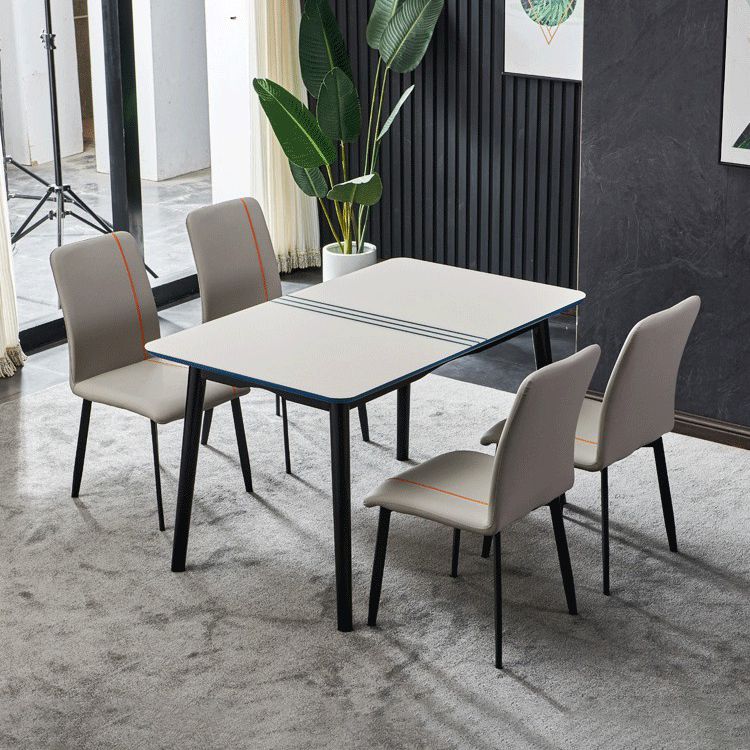 Parsons de finition mate de chaise latérale en cuir d'unité centrale d'hôtel contemporain dinant des chaises