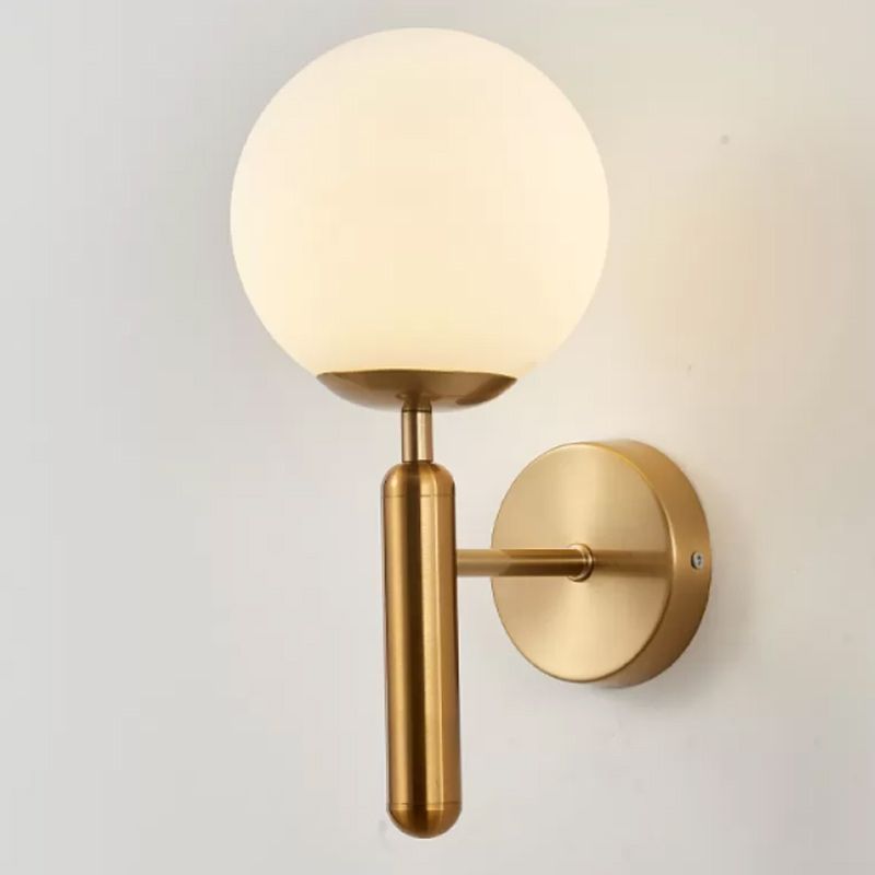 1-Light Ball Wall Lighting Contemporary Glass Wall Mounted Lights