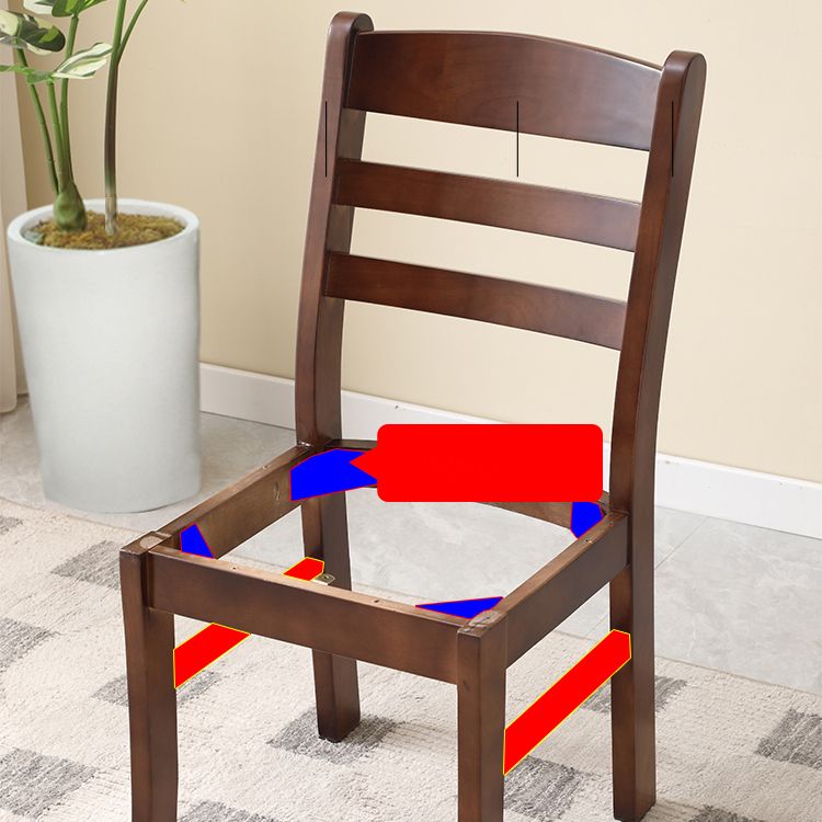 Contemporary Indoor Ladder Back Solid Wood Armless Dining Chair