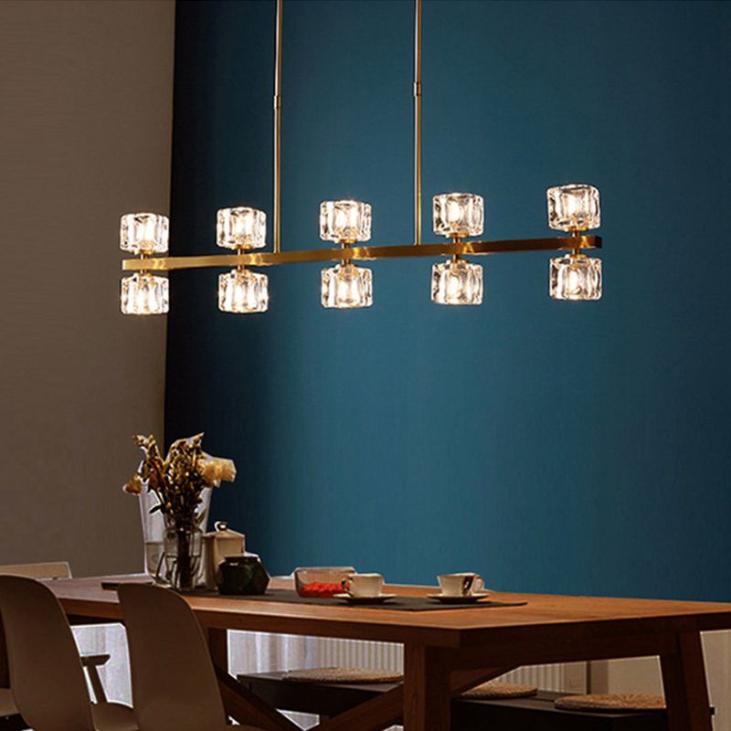 Multi Lights Island Lighting Modern Crystal Island Chandelier Lights For Living Room