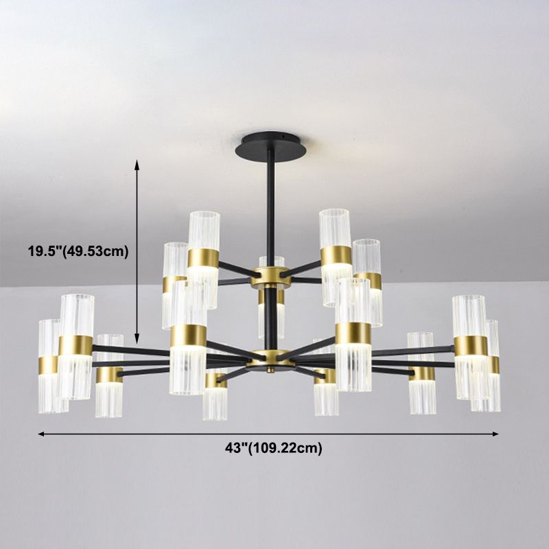 Starburst Chandelier Lighting Fixture Simple LED Metal Ceiling Chandelier for Living Room