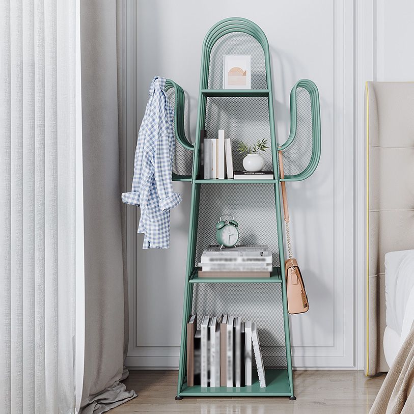 Industrial Iron Geometrisches Bücherregal geschlossene Back -Back -Bücherregal, 18,1 "L x 11,8" W x 59 "H