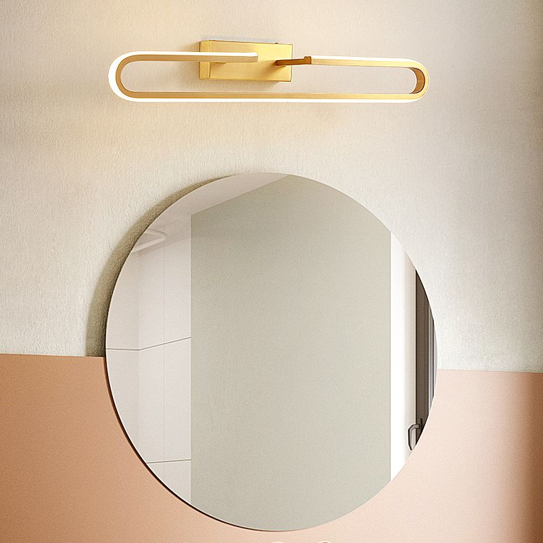 Postmodern Oval Ring Wall Mounted Lights Acrylic Flush Mount Wall Sconce for Bathroom