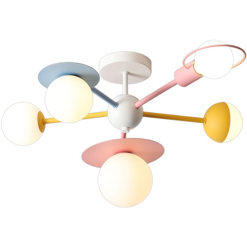 Contemporary Sputnik Ceiling Light Flush Mount Lighting for Living Room