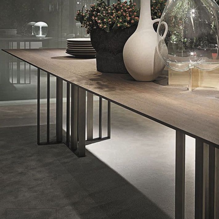 Metall Industrial Rechteck Esstisch Massiv Holz Tisch für Esszimmer