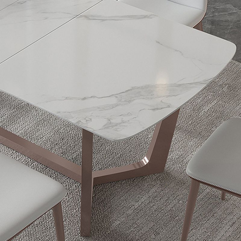 Slate Dining Table Rectangle Modern Dining Table for Dining Room