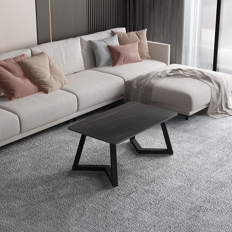 Slate Rectangular Coffee Table No Distressing Single Coffee Table