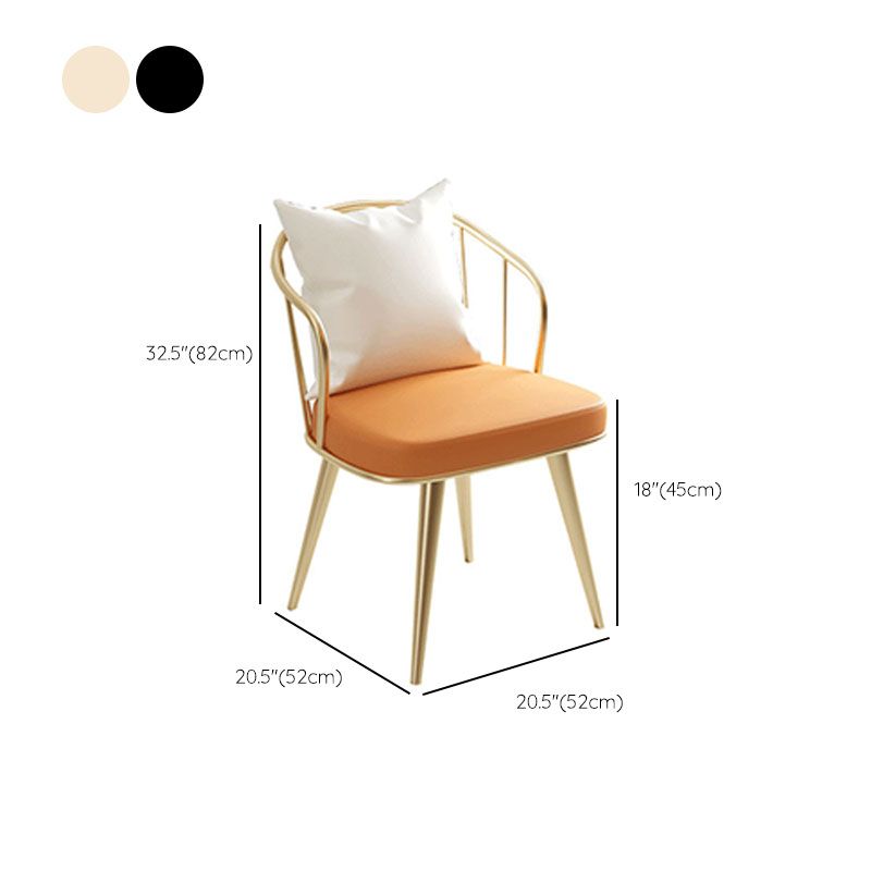 Glam Dinette Set with Metal Chairs 1/4/5 Pieces Glossy White Dining Table Set