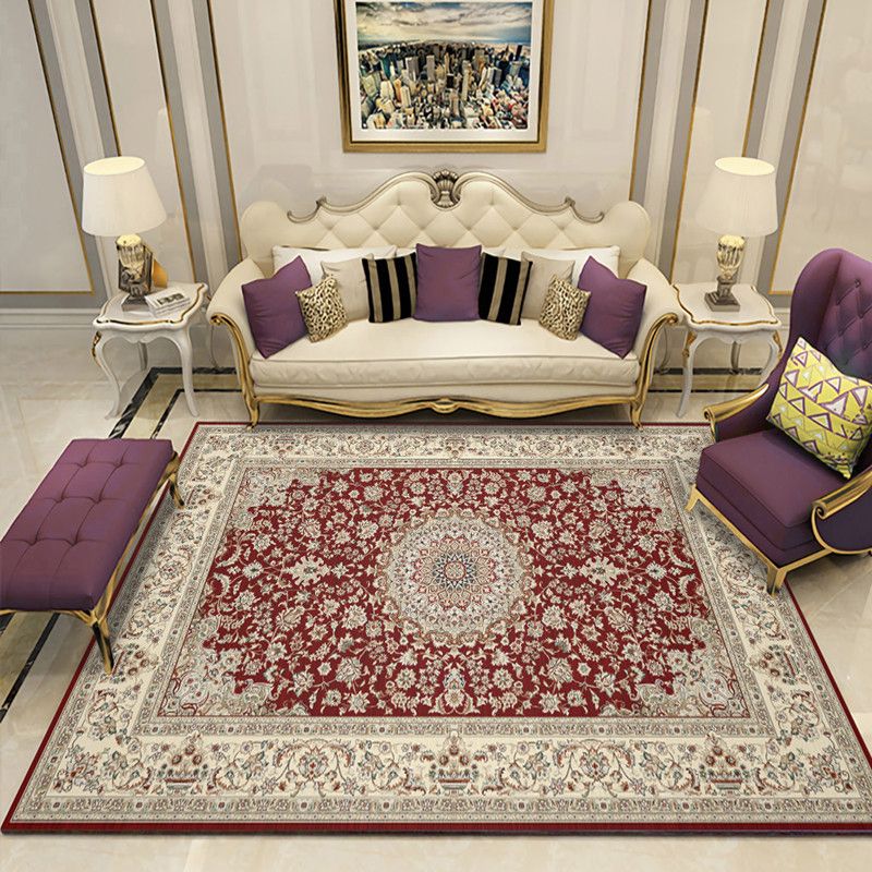 Multicolor Marokkaanse binnenkleed Synthetisch Jacquard Gedrukte tapijt Niet-slip Stain Resistant Machine Washable Tap voor thuis