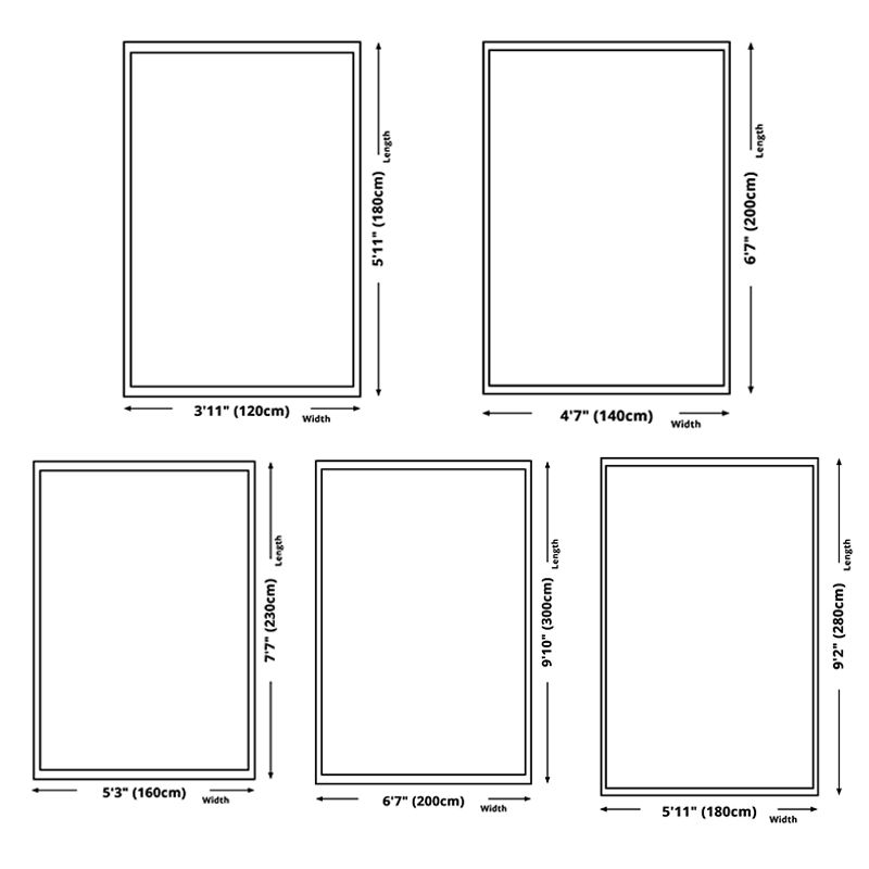 Simplicity Modern Rectangle Indoor Rug Trendy Triangle Pattern Carpet Polyester Non-Slip Backing Carpet for Home Decoration