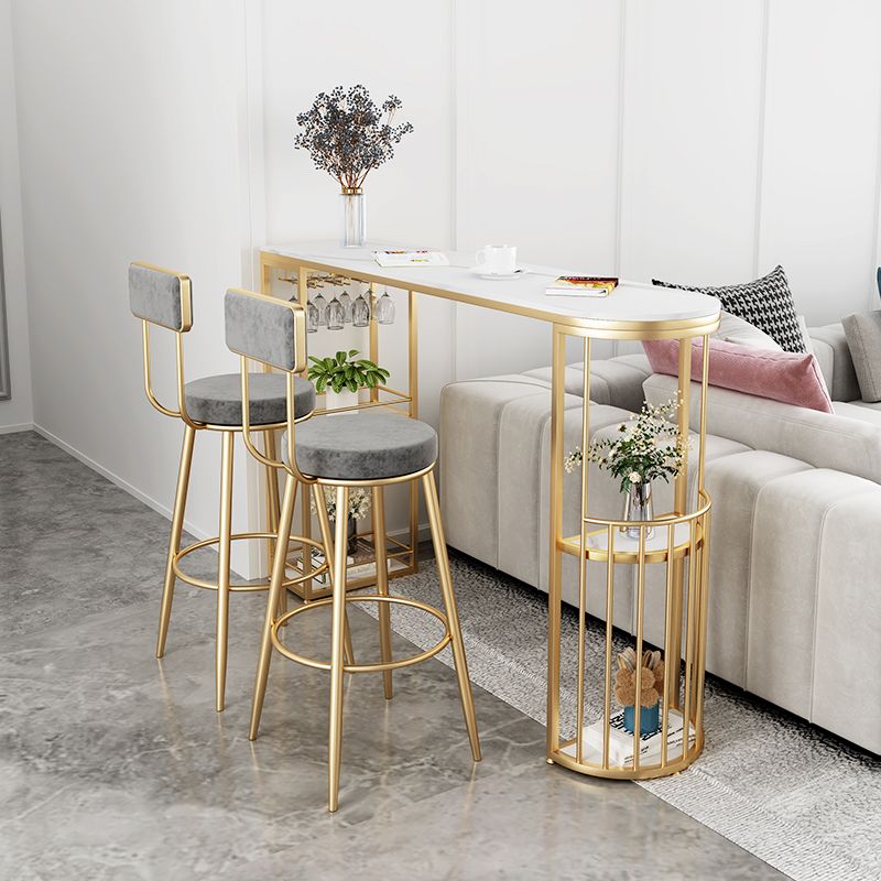 Glam Style Stone Specialty Bar Stool Table Table for Living Room