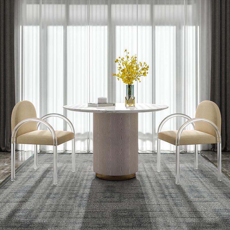 Modern Simple Arm Chair Acrylic Frame Dining Arm Chair for Living Room
