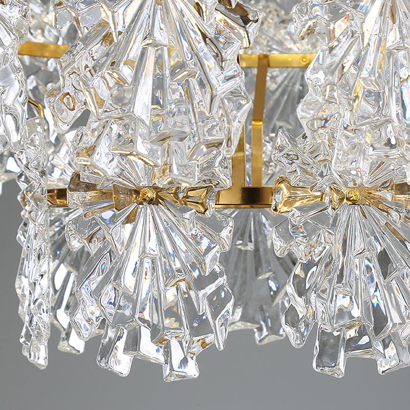 Glass Island Pendants Modern Style Pendant Lights in Gold for Living Room
