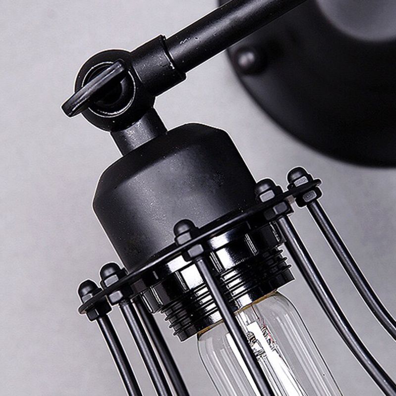 1 / 2 - Light Wall Sconce Iron Industrial Wall Light in Black / Distressed Copper