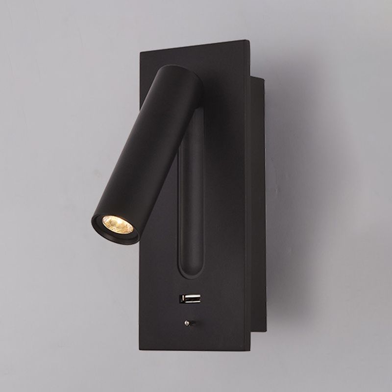 Lampada montata a parete a parete a parete in metallo contemporaneo per la lampada di lettura del letto per camera da letto