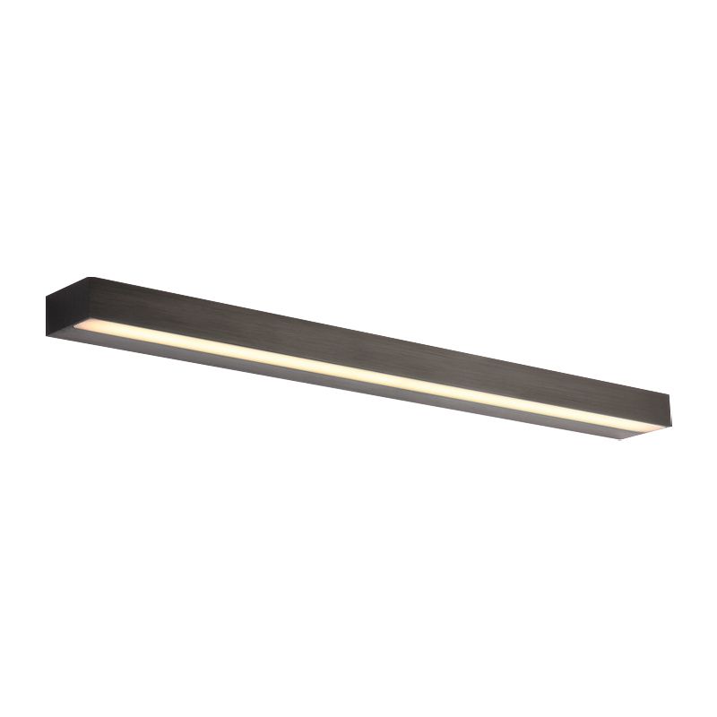 Linear Vanity Sconce Contemporary Metal Black/Silver Led Vanity Mirror Light in White/Warm Light, 16"/19.5"/23.5" Wide
