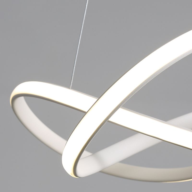 Contemporary Curved Chandelier Lights Metal 1 Light Chandelier Pendant Light