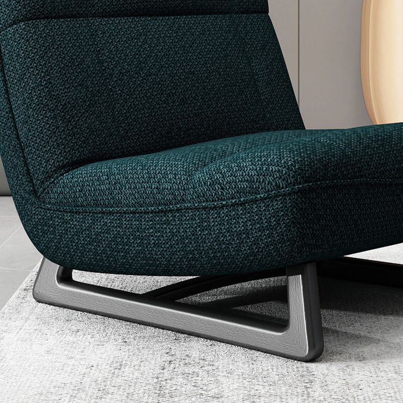 Fixed Back Sled Slipper Chair Solid Color Mid-century Modern Lounge Chair