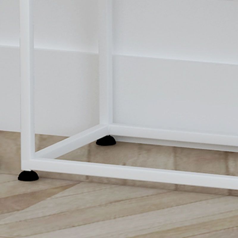 Metal Frame Bookshelf Modern Black / White Open Storage Bookcase