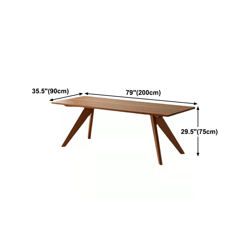 Rectangle Dining Site Table Modern Style Solid Wood Dining Room Furniture