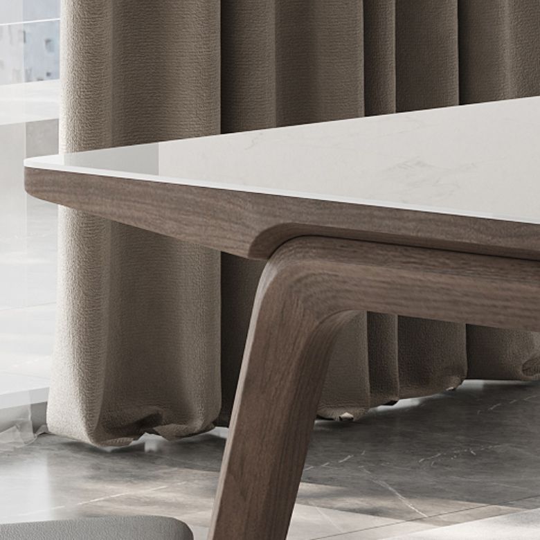 Modern 1/4/5/7 Pieces Dining Room Table Rectangle Stone Furniture in White