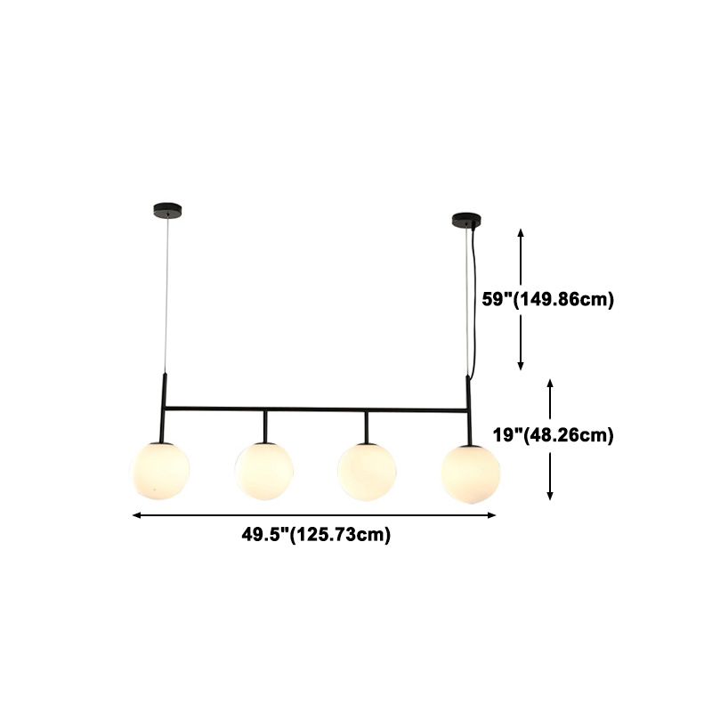 Nordic Modern Pendant Lamp Glass Shade Chandelier Light Fixture for Dining Room Kitchen