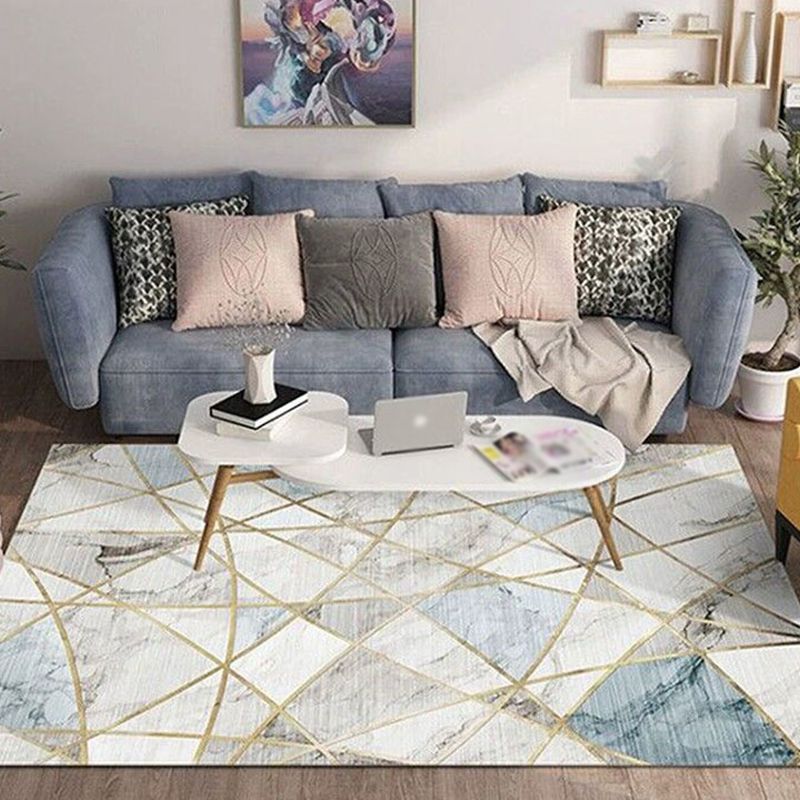 Modern marmeren look Tapijten Polyester Area Tapijt Non-slip achterste binnen Tapijt voor woonkamer