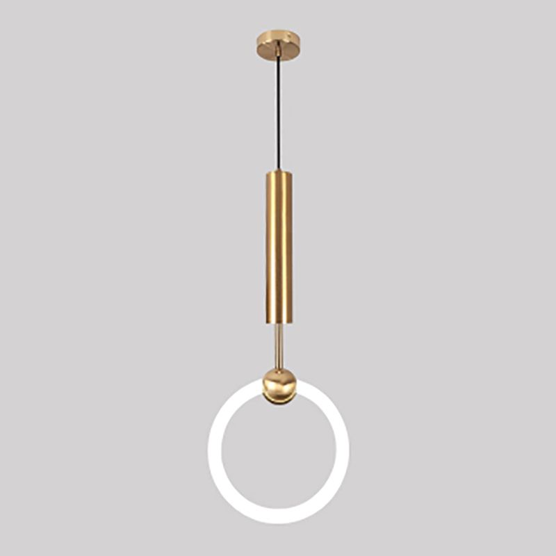 Zeitgenössische Metallhängnisbeleuchtung 1 Leuchtanhänger Beleuchtung in Gold