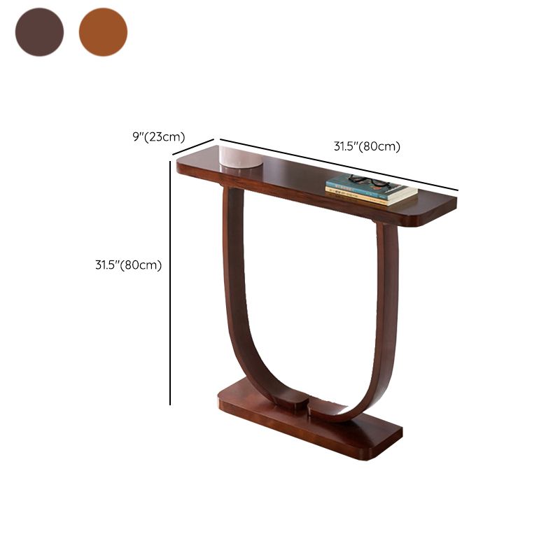 Rectangle Shape Contemporary Console Table Brown Wood Console Sofa Table