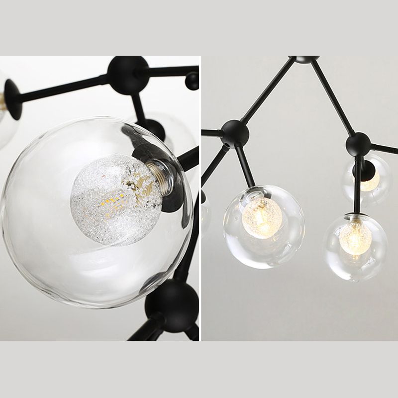 Lámpara de lámparas de múltiples luces de vidrio de estilo Starburst estilo moderno