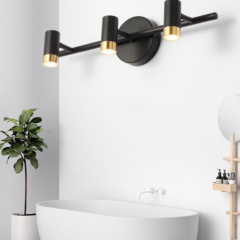 Luci specchietti di vanità cilindri Light Nordic Luxury Style Metal Vanity Lampada