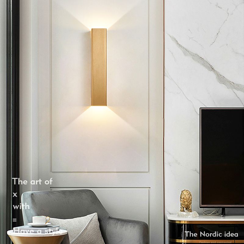 Quadratische Schatten Metallwand Licht moderne 2 Lights Wandmontage Beleuchtung