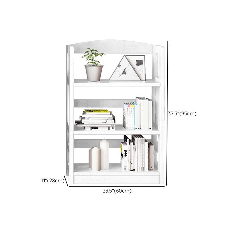 Contemporary Standard Bookshelf Wooden Open Back Bookcase with Shelves