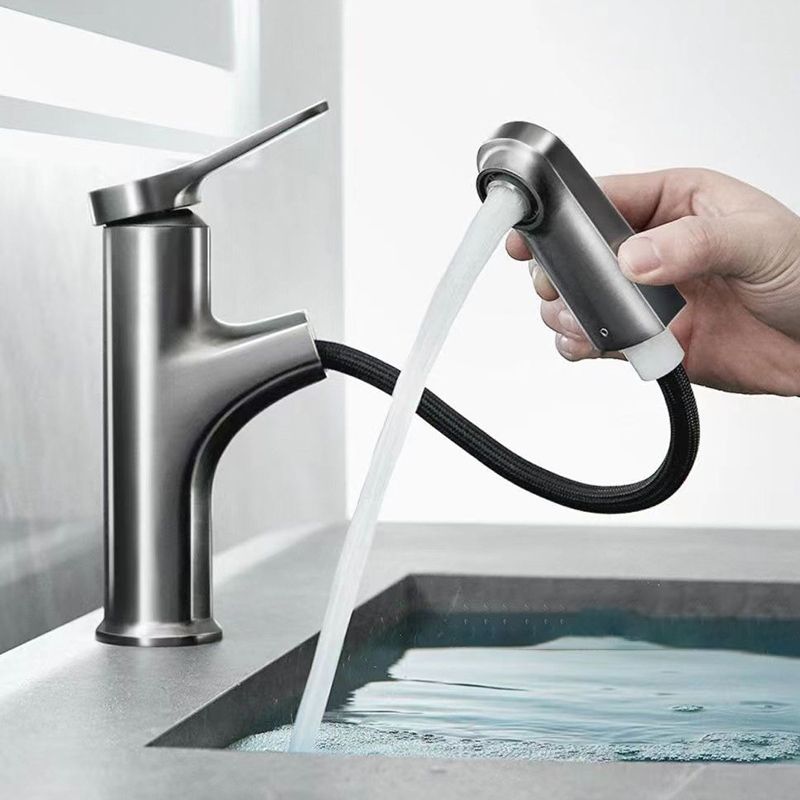 Basic Sink Faucet Brass Faucet Silver Centerset Lavatory Faucet